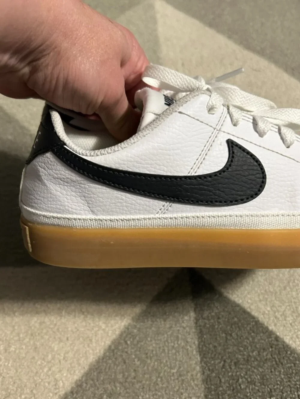 Nike Court Legacy Next Nature White Black Gum DH3161-109 Women's Size 7